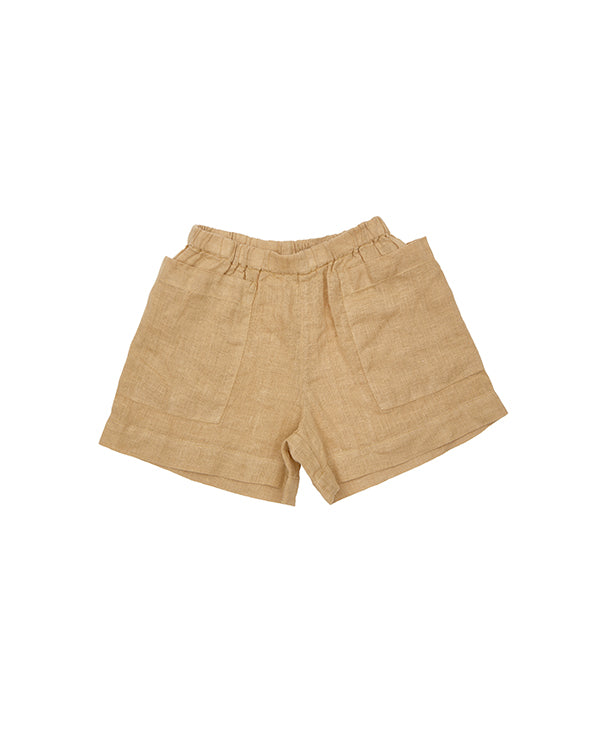 Pocket Shorts Linen - 3y-5y - Pink